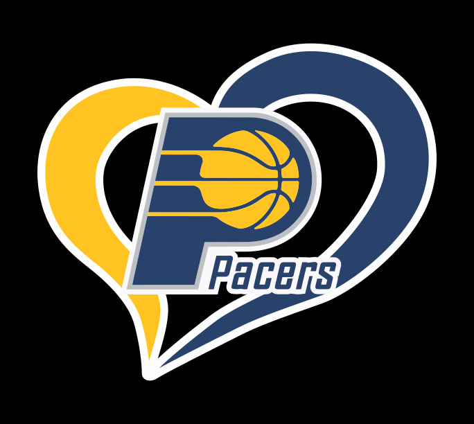 Indiana Pacers Heart Logo iron on paper